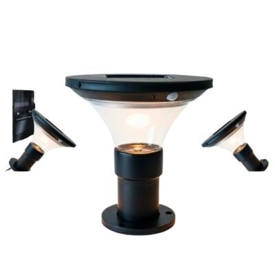 Bolardo con Panel Solar LED de 20W