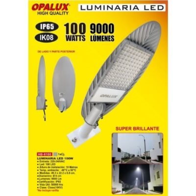 Luminaria de alumbrado público de 100w Led